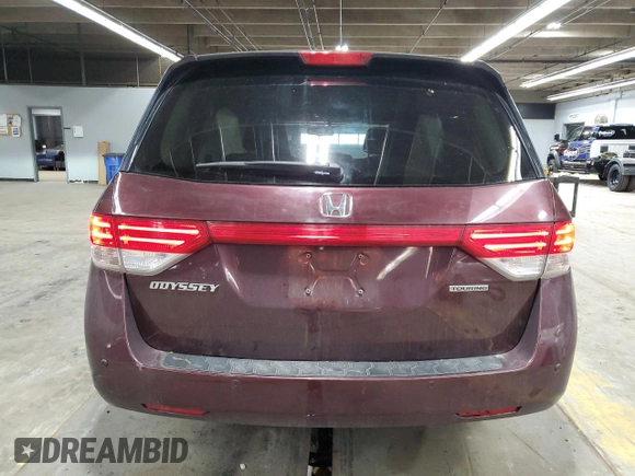 2014 Honda Odyssey Touring with VIN 5FNRL5H93EB079817, listed as a Copart auction lot 56231645 with 65,521 mi miles and Salvage title. Bid and sale history available at DreamBid. Image 6.