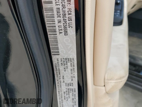 2023 Jeep Grand Cherokee Limited with VIN 1C4RJHBG4PC565860, listed as a Copart auction lot 55860135 with 14,508 mi miles and Salvage title. Bid and sale history available at DreamBid. Image 14.