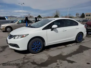 2013 Honda Civic Sdn LX with VIN 2HGFB2F54DH503388, listed as a Copart auction lot 50258765 with 123,958 mi miles and Salvage Title. Bid and sale history available at carsss.com. Image 1.