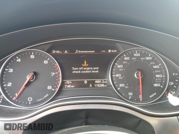 2015 Audi A7 3.0 Premium Plus with VIN WAUWGAFC4FN005742, listed as a Copart auction lot 58813164 with 115,296 mi miles and Salvage Title. Bid and sale history available at carsss.com. Image 9.