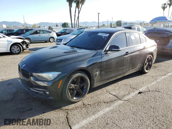 2017 BMW 3 Series 330e iPerformance with VIN WBA8E1C36HA030087, listed as a Copart auction lot 51918735 with 122,240 mi miles and Clean Title. Bid and sale history available at carsss.com. Image 1.