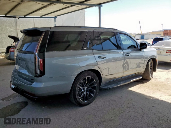 2023 Cadillac Escalade 4WD Sport with VIN 1GYS4FKL5PR475957, listed as a Copart auction lot 60104895 with Not provided miles and Clean title. Bid and sale history available at DreamBid. Image 3.