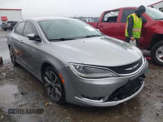 2015 Chrysler 200 C with VIN 1C3CCCCG4FN509765, listed as a IAAI auction lot 41080368 with 86,378 mi miles. Bid and sale history available at carsss.com. Image 1.