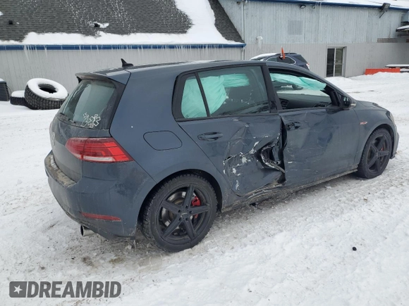 2020 Volkswagen Golf GTI S with VIN 3VW6T7AU0LM010005, listed as a Copart auction lot 46279925 with 66,307 mi miles and Salvage Title. Bid and sale history available at carsss.com. Image 3.