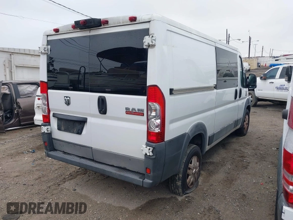 2016 Ram ProMaster Cargo with VIN 3C6TRVAG2GE107345, listed as a IAAI auction lot 41912262 with 130,368 mi miles and . Bid and sale history available at DreamBid. Image 4.