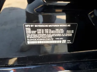 2024 BMW X6 M60i with VIN 5UX43EX09R9S59072, listed as a Copart auction lot 79769544 with 8,527 mi miles and Salvage Title. Bid and sale history available at carsss.com. Image 13.