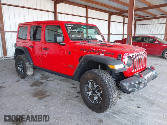 2021 Jeep Wrangler Unlimited Rubicon z VIN 1C4HJXFG8MW785318, wystawiony jako IAAI lot #42118969 z przebiegiem 61 572 mil mil oraz . Historia ofert i sprzedaży dostępna na DreamBid. Obrazek 1.
