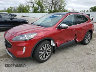 2020 Ford Escape Titanium Hybrid z VIN 1FMCU9DZXLUC29745, wystawiony jako Copart lot #53902755 z przebiegiem 71 280 mil mil oraz Szkoda całkowita • Salvage title. Historia ofert i sprzedaży dostępna na DreamBid. Obrazek 1.