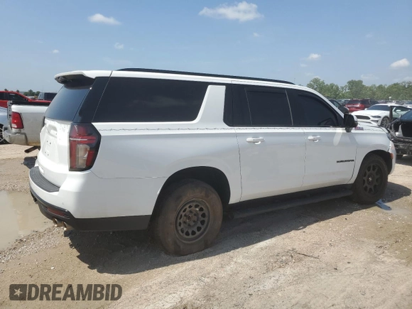2023 Chevrolet Suburban with VIN 1GNSKDKL5PR286474, listed as a Copart auction lot 55678915 with 96,049 mi miles and Salvage title. Bid and sale history available at DreamBid. Image 3.