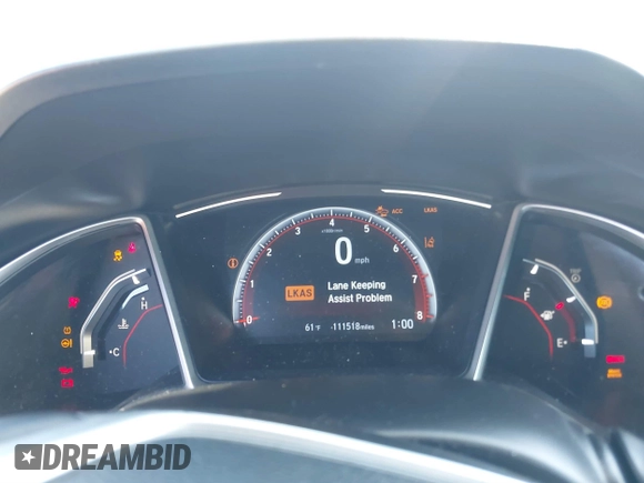 2019 Honda Civic Sedan Sport with VIN 2HGFC2F8XKH577032, listed as a IAAI auction lot 41688606 with 111,518 mi miles. Bid and sale history available at carsss.com. Image 7.