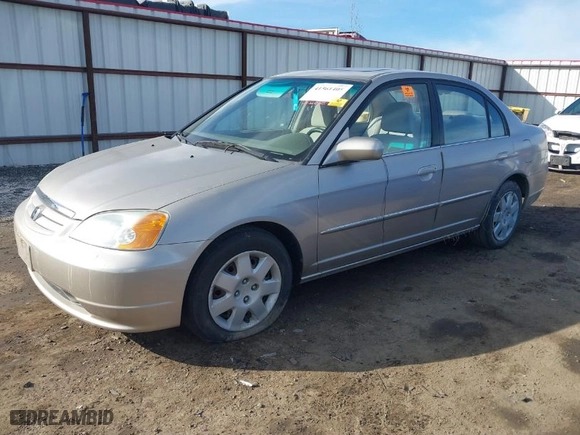 2001 Honda Civic EX with VIN 2HGES25771H573560, listed as a IAAI auction lot 41561405 with 201,475 mi miles. Bid and sale history available at carsss.com. Image 2.