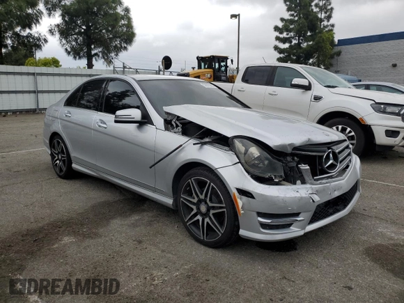 2014 Mercedes-Benz C 250 Sport with VIN WDDGF4HB3EG219016, listed as a Copart auction lot 53825925 with 99,534 mi miles and Salvage Title. Bid and sale history available at DreamBid. Image 4.