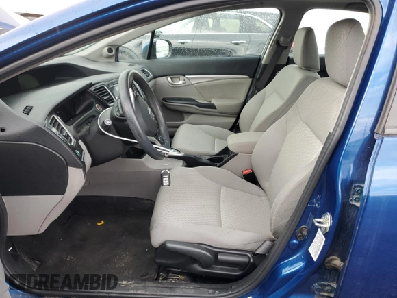 2015 Honda Civic EX with VIN 19XFB2F87FE075744, listed as a Copart auction lot 53816995 with 63,374 mi miles and Salvage Title. Bid and sale history available at DreamBid. Image 7.