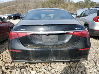 2022 Mercedes-Benz S-Class S 500 with VIN W1K6G6DB1NA142983, listed as a Copart auction lot 46433605 with 0 mi miles and Salvage Title. Bid and sale history available at carsss.com. Image 6.