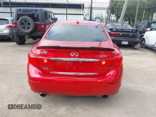 2017 Infiniti Q50 Red Sport 400 with VIN JN1FV7AR4HM870570, listed as a IAAI auction lot 41510557 with 1 mi miles. Bid and sale history available at carsss.com. Image 17.