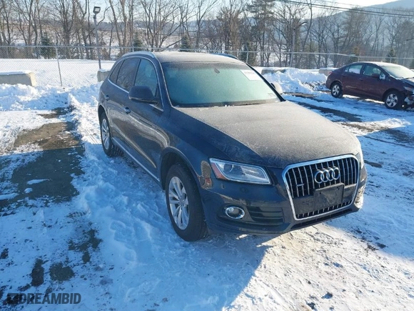2016 Audi Q5 Premium with VIN WA1C2AFP0GA014643, listed as a IAAI auction lot 41389207 with 122,414 mi miles. Bid and sale history available at carsss.com. Image 1.