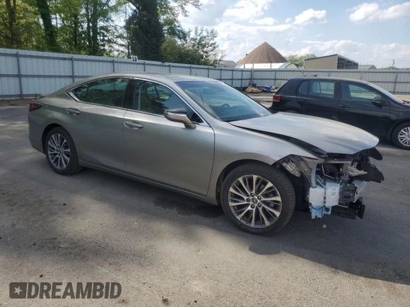 2021 Lexus ES 350 with VIN 58ADZ1B1XMU095088, listed as a Copart auction lot 55214265 with 46,418 mi miles and Salvage Title. Bid and sale history available at DreamBid. Image 4.