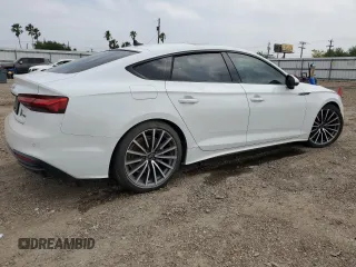 2022 Audi A5 Sportback Premium Plus with VIN WAUCBCF58NA027585, listed as a Copart auction lot 51382045 with 22,354 mi miles and Salvage Title. Bid and sale history available at carsss.com. Image 3.