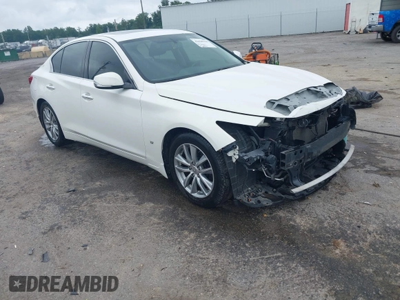 2014 Infiniti Q50 with VIN JN1BV7AP1EM670108, listed as a IAAI auction lot 42428330 with 260,478 mi miles and . Bid and sale history available at DreamBid. Image 1.