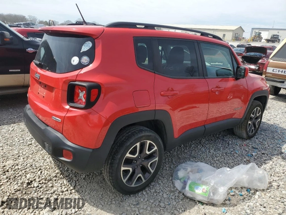 2017 Jeep Renegade Latitude with VIN ZACCJBBB6HPE38872, listed as a Copart auction lot 49325925 with 93,796 mi miles and Salvage Title. Bid and sale history available at carsss.com. Image 3.