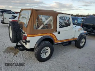 1985 Jeep CJ with VIN 1JCCE87E6FT150280, listed as a Copart auction lot 76540634 with 41,966 mi miles and Salvage Title. Bid and sale history available at carsss.com. Image 3.