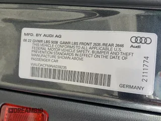 2022 Audi A5 Sportback S line Premium with VIN WAUDACF59NA039235, listed as a Copart auction lot 62306663 with 0 mi miles. Bid and sale history available at carsss.com. Image 14.