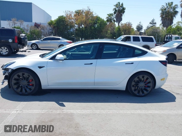 2022 Tesla Model 3 Performance with VIN 5YJ3E1ECXNF270238, listed as a IAAI auction lot 42173668 with 13,017 mi miles and . Bid and sale history available at DreamBid. Image 15.