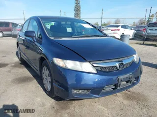 2009 Honda Civic Sdn GX with VIN 1HGFA46509L000210, listed as a IAAI auction lot 41598948 with 69,838 mi miles. Bid and sale history available at carsss.com. Image 1.