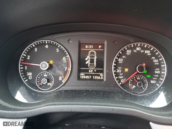 2012 Volkswagen Passat SE with VIN 1VWBH7A38CC108336, listed as a Copart auction lot 88443385 with 109,457 mi miles and Salvage Title. Bid and sale history available at carsss.com. Image 9.