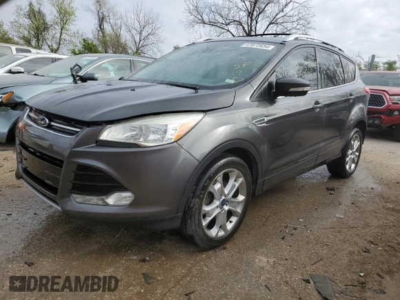 2016 Ford Escape Titanium with VIN 1FMCU0JX6GUA97930, listed as a Copart auction lot 47872654 with 59,834 mi miles and Salvage Title. Bid and sale history available at carsss.com. Image 1.