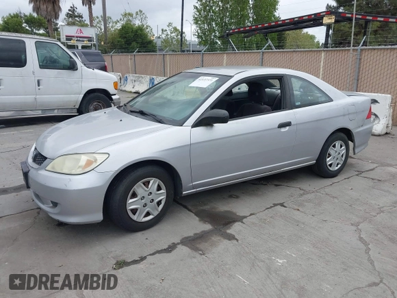 2005 Honda Civic Cpe VP with VIN 1HGEM21105L058145, listed as a IAAI auction lot 42137371 with 207,361 mi miles. Bid and sale history available at carsss.com. Image 2.