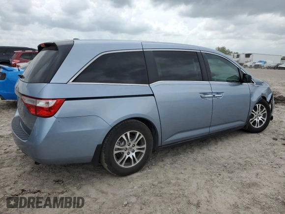 2011 Honda Odyssey EX-L with VIN 5FNRL5H63BB098207, listed as a Copart auction lot 55245875 with 127,197 mi miles and Salvage Title. Bid and sale history available at DreamBid. Image 4.