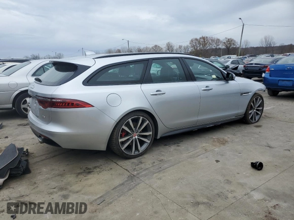 2018 Jaguar XF with VIN SAJBM2FV1JCY64570, listed as a Copart auction lot 80840784 with 57,856 mi miles and Salvage Title. Bid and sale history available at DreamBid. Image 3.