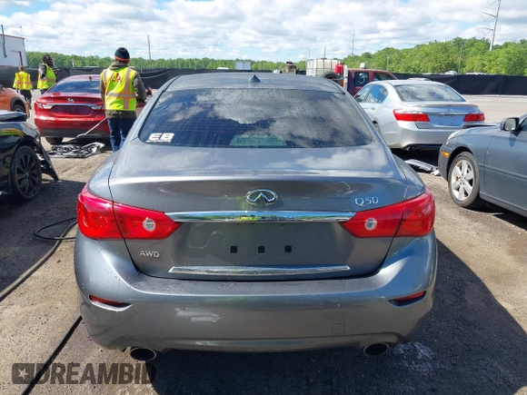 2015 Infiniti Q50 Premium with VIN JN1BV7AR7FM409374, listed as a IAAI auction lot 42202230 with 79,453 mi miles and . Bid and sale history available at DreamBid. Image 16.