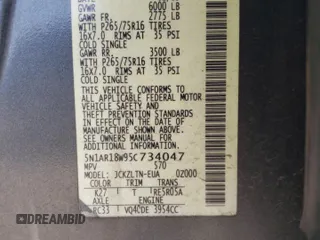2005 Nissan Pathfinder SE с VIN 5N1AR18W95C734047, выставлен на аукционе Copart как лот 60566325 с пробегом 139 410 миль миль и Чистый • Clean title. История ставок и продаж доступна на DreamBid. Изображение 12.