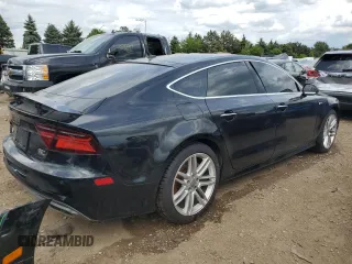 2017 Audi A7 Premium Plus with VIN WAUW2AFC5HN115894, listed as a Copart auction lot 54017284 with 66,704 mi miles and Salvage Title. Bid and sale history available at carsss.com. Image 3.