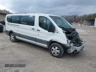 2019 Ford Transit Passenger XL with VIN 1FBZX2YM8KKA31871, listed as a IAAI auction lot 41168344 with 95,957 mi miles. Bid and sale history available at carsss.com. Image 1.