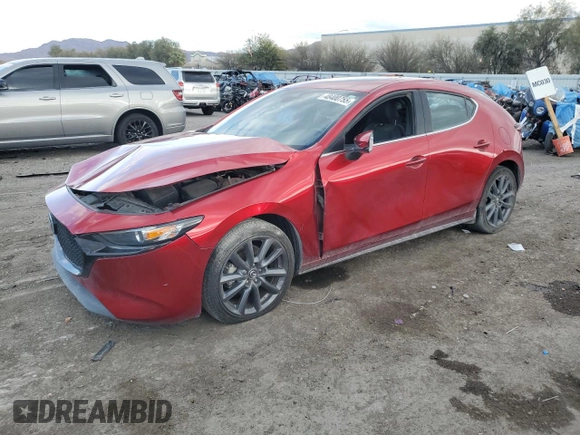 2021 Mazda Mazda3 Hatchback Preferred with VIN JM1BPALL6M1346943, listed as a Copart auction lot 48400755 with 44,700 mi miles and Salvage Title. Bid and sale history available at carsss.com. Image 1.