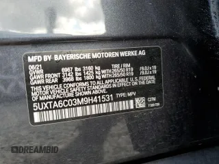 2021 BMW X5 xDrive45e with VIN 5UXTA6C03M9H41531, listed as a Copart auction lot 54133805 with 17,484 mi miles and Salvage Title. Bid and sale history available at DreamBid. Image 14.