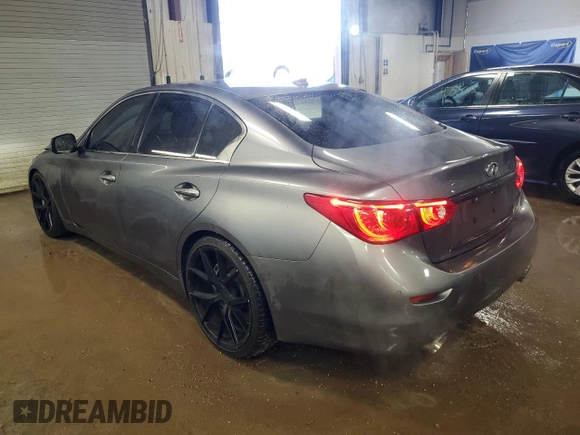 2014 Infiniti Q50 Premium with VIN JN1BV7AR5EM700289, listed as a Copart auction lot 47841695 with 122,579 mi miles and Salvage Title. Bid and sale history available at carsss.com. Image 2.