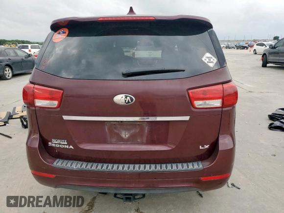 2018 Kia Sedona LX with VIN KNDMB5C12J6379188, listed as a Copart auction lot 55033455 with 118,077 mi miles and Salvage Title. Bid and sale history available at DreamBid. Image 6.