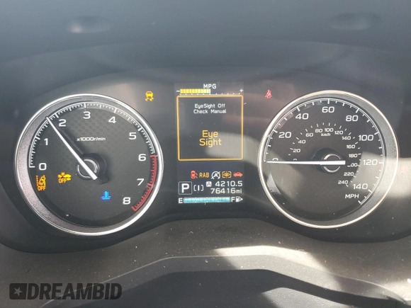 2020 Subaru Forester Touring with VIN JF2SKAXC0LH454331, listed as a Copart auction lot 54505345 with 76,416 mi miles and Salvage title. Bid and sale history available at DreamBid. Image 9.