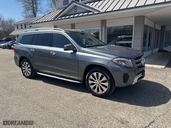 2017 Mercedes-Benz GLS with VIN 4JGDF6EE2HA841889, listed as a IAAI auction lot 42018420 with 168,629 mi miles. Bid and sale history available at carsss.com. Image 1.
