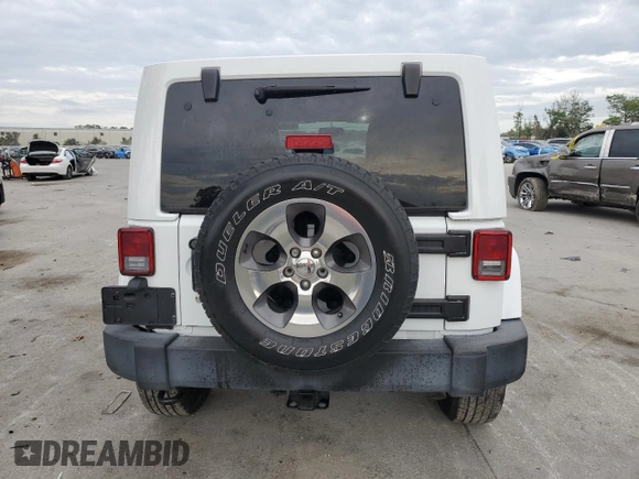 2018 Jeep Wrangler JK Unlimited Sahara with VIN 1C4BJWEG0JL832808, listed as a Copart auction lot 81703604 with 0 mi miles and Non Repairable. Bid and sale history available at carsss.com. Image 6.