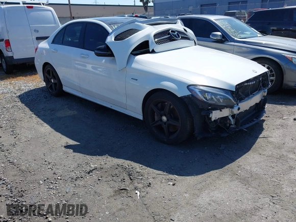 2016 Mercedes-Benz C 450 AMG with VIN 55SWF6EB0GU140159, listed as a IAAI auction lot 41702422 with 109,563 mi miles and . Bid and sale history available at carsss.com. Image 1.
