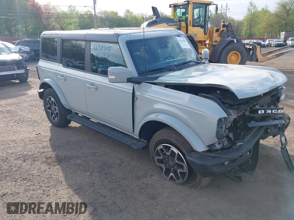 2023 Ford Bronco with VIN 1FMDE5BH3PLA90591, listed as a IAAI auction lot 42127867 with 34,616 mi miles and . Bid and sale history available at DreamBid. Image 1.