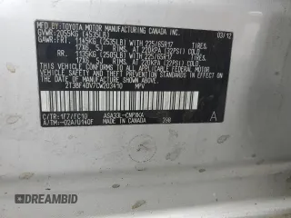 2012 Toyota RAV4 with VIN 2T3BF4DV7CW203410, listed as a Copart auction lot 59711265 with 171,812 mi miles and Salvage title. Bid and sale history available at DreamBid. Image 14.