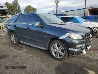 2012 Mercedes-Benz M with VIN 4JGDA5HB8CA046879, listed as a Copart auction lot 48428245 with 97,369 mi miles and Salvage Title. Bid and sale history available at carsss.com. Image 4.