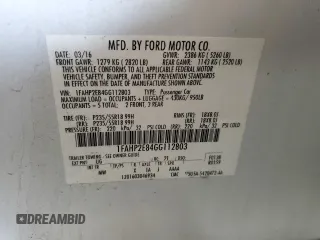 2016 Ford Taurus SEL with VIN 1FAHP2E84GG112803, listed as a Copart auction lot 54372645 with 79,999 mi miles and Salvage Title. Bid and sale history available at DreamBid. Image 13.