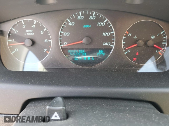 2015 Chevrolet Impala LTZ with VIN 2G1WC5E36F1123129, listed as a Copart auction lot 48795485 with 57,639 mi miles and Salvage Title. Bid and sale history available at DreamBid. Image 9.